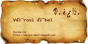 Városi Ábel névjegykártya