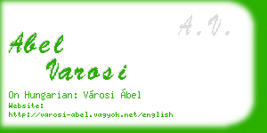 abel varosi business card
